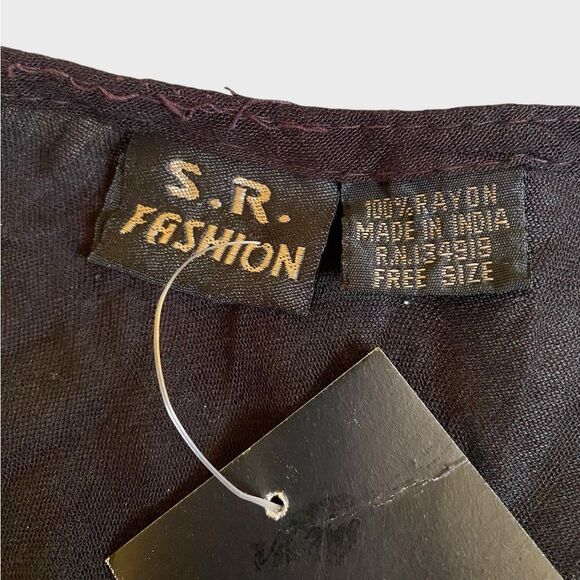 NWT S.R. Summer Bohemian Dress Sundress Women's One Size Boho Flowy Beachy - Picture 13 of 14